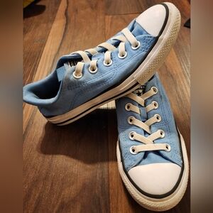 Little Girls Sz 2 Light Blue Converse Chuck Taylor All Star Rave Slip-On Shoes